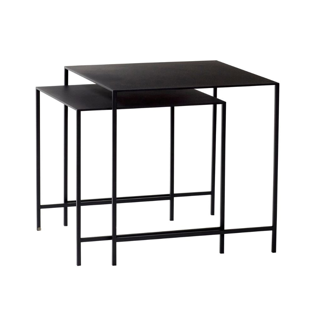 Hübsch Duo Sidebord Sæt, Sort