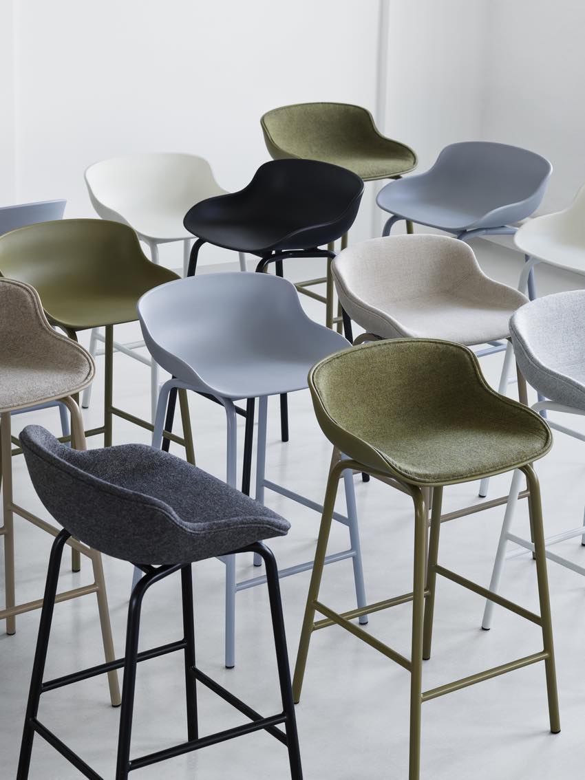 Normann Copenhagen Hyg Barstol H65, Sort / Stål