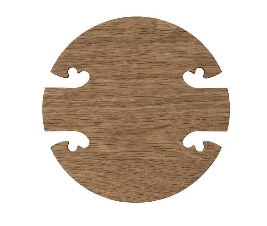 Warm Nordic Gourmet Wood Bordskåner Rund - Eg