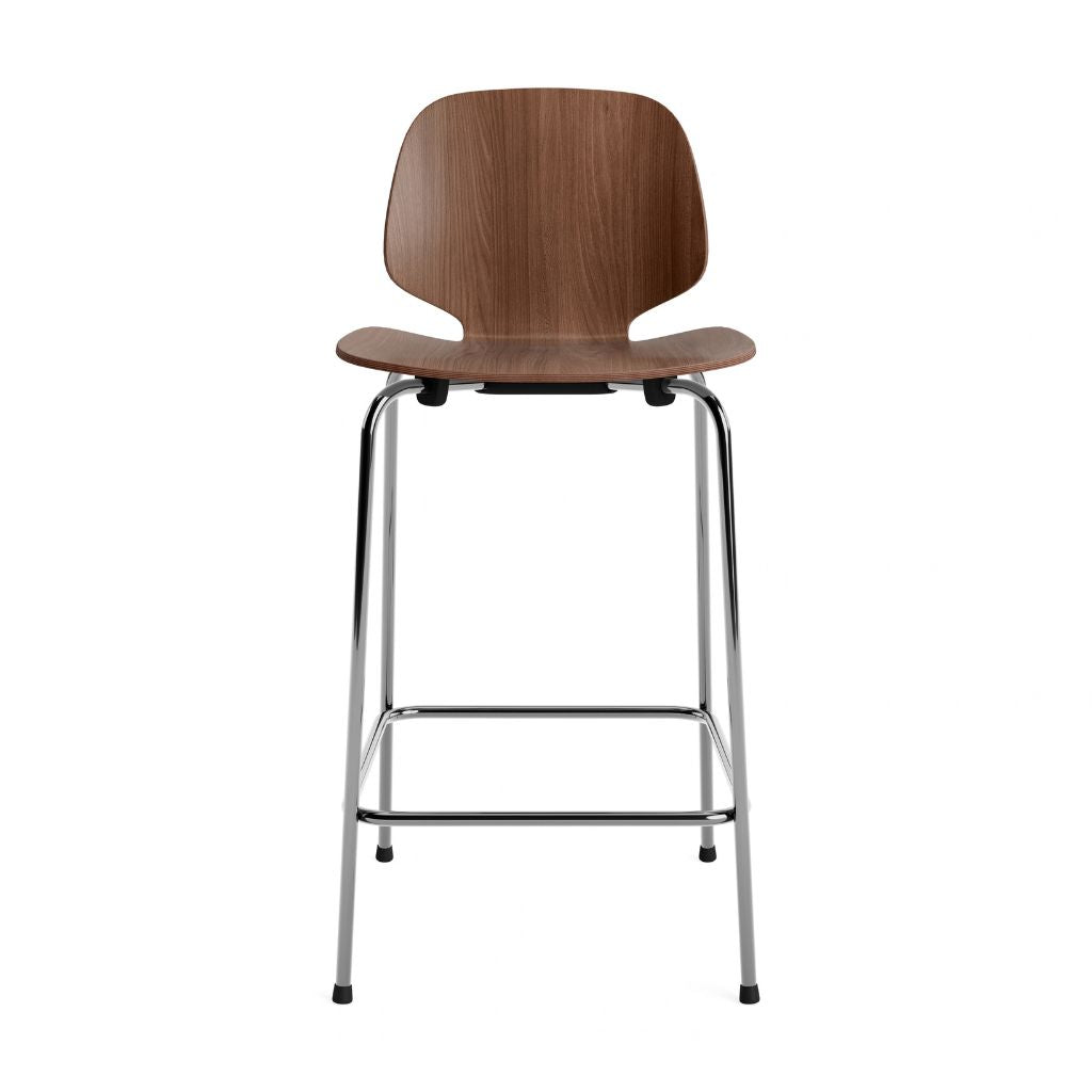 Normann Copenhagen My Chair Barstol 65 cm, Krom/Valnød