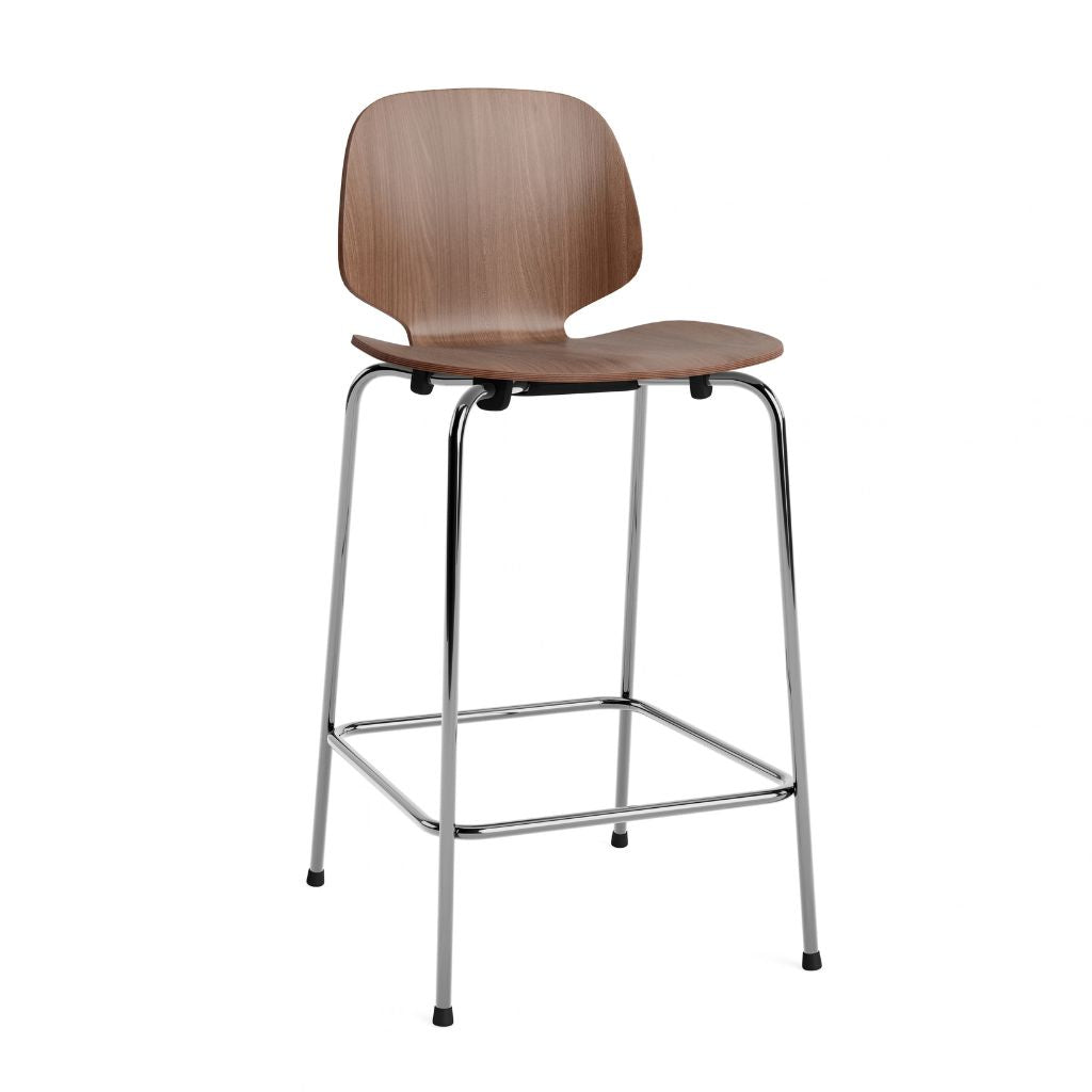 Normann Copenhagen My Chair Barstol 65 cm, Krom/Valnød