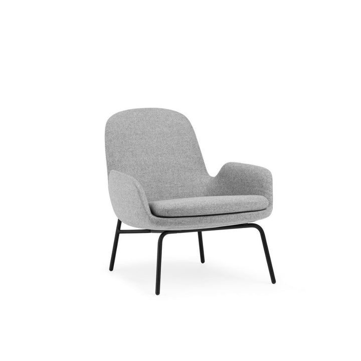 Normann Copenhagen Era Lænestol Lav, Grå uld / Sort stål