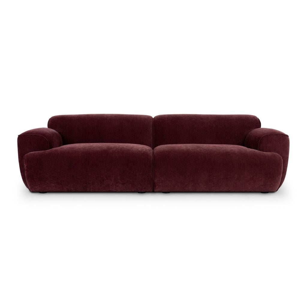Greta 3 personers Sofa - Moss Burgundy