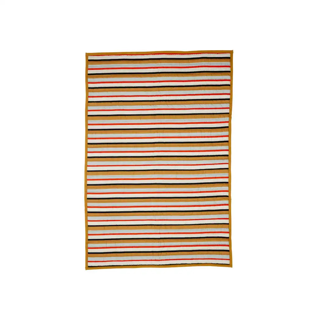 Hübsch Pavilion Plaid Stribet Okker/ Flerfarvet
