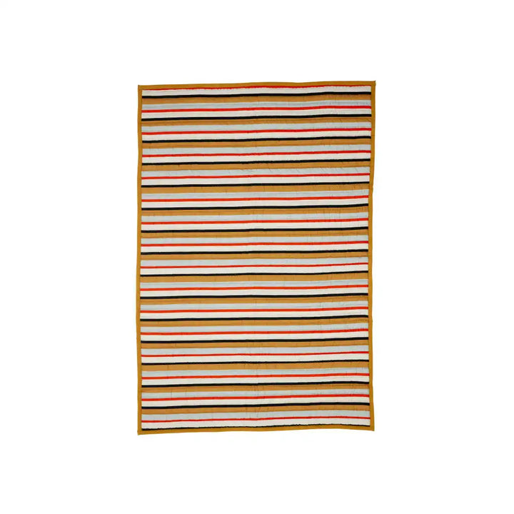 Hübsch Pavilion Plaid Stribet Okker/ Flerfarvet