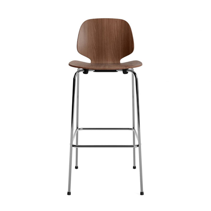 Normann Copenhagen My Chair Barstol 75 cm, Krom/Valnød