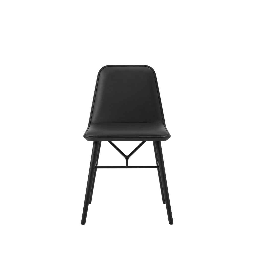 Fredericia Furniture Spine Stol 1721 - Sort Ask / Sort Læder Omni Black 301