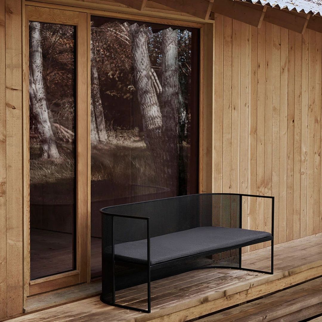 Kristina Dam Studio Bauhaus Lounge Bench, Sort