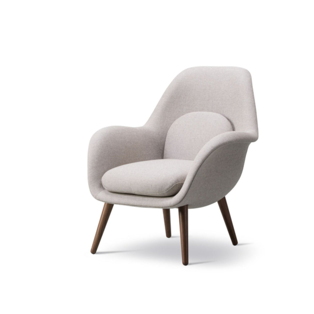 Fredericia Swoon Lounge Petit - Lys Grøn Velour (Harald 823) / Valnød