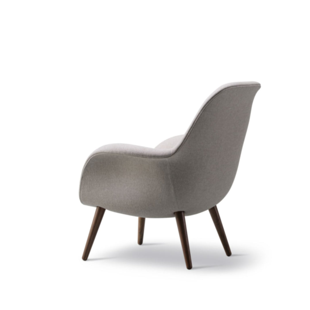 Fredericia Swoon Lounge Petit - Lys Grøn Velour (Harald 823) / Valnød