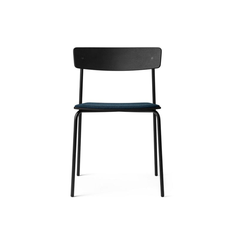 TAKT Cross Chair Tube Stol, Sortlakeret eg / Remix Dark Petrol