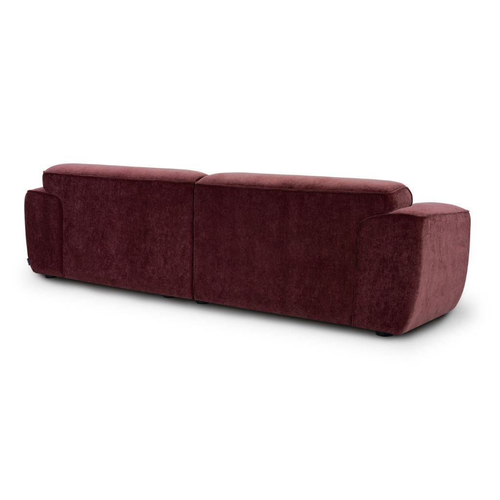 Greta 3 personers Sofa - Moss Burgundy