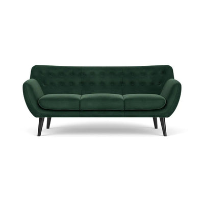 Anne 3 Personers Sofa - Velour Lux Dark Green