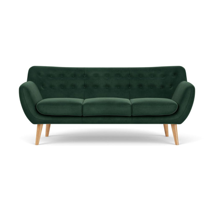 Anne 3 Personers Sofa - Velour Lux Dark Green