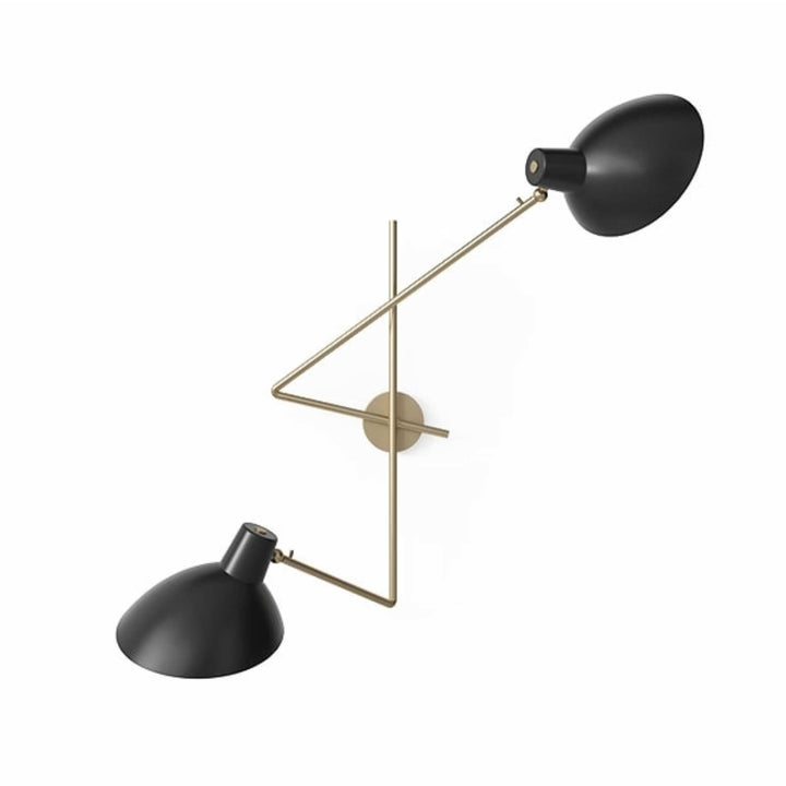 Astep VV Cinquanta Twin Væglampe, Sort / Messing