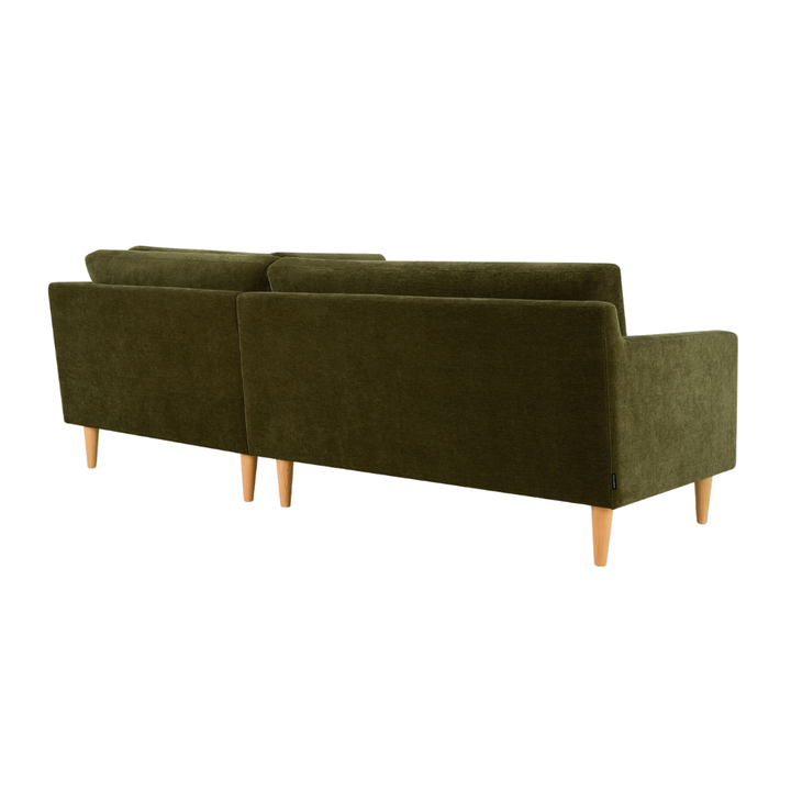 Astha Hjørnesofa (Højrevendt) - Moss Olive