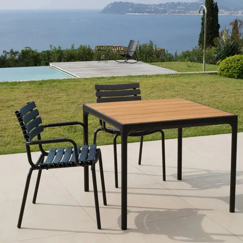 HOUE FOUR Table 90x90 cm, Havebord, Sort/Bambus