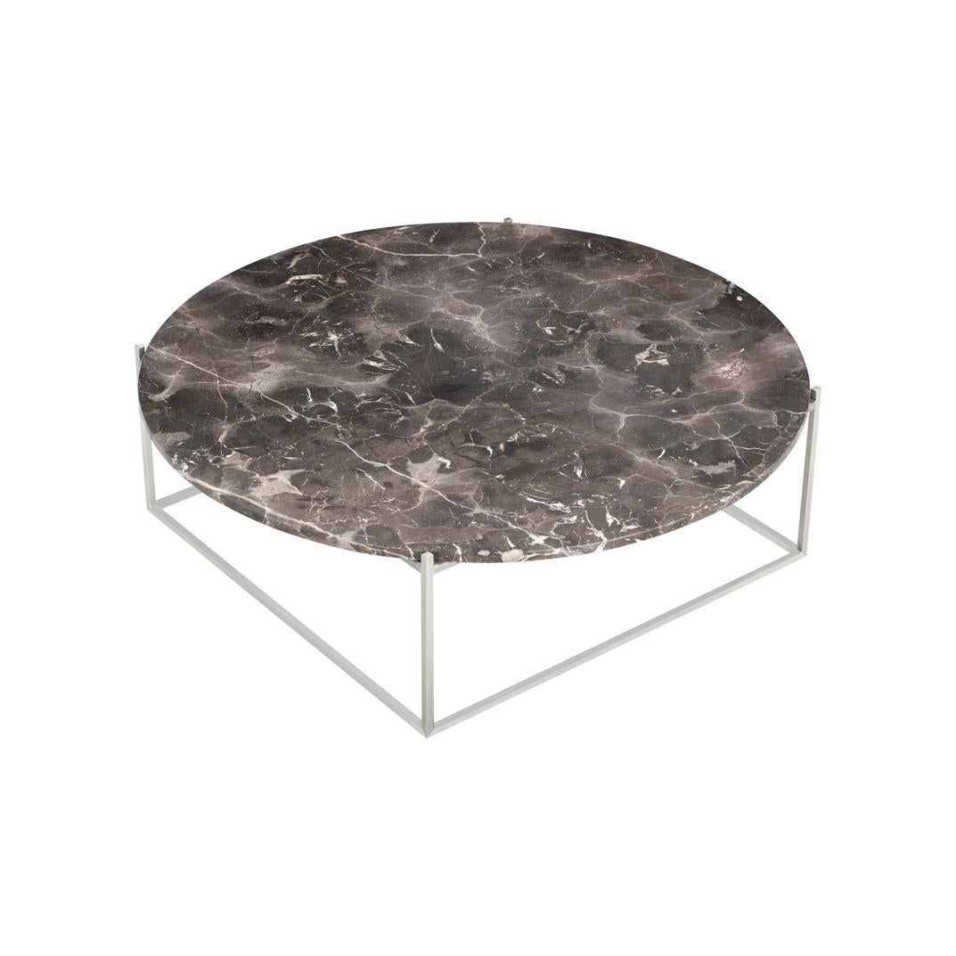 Wendelbo Circle Sidebord Ø100 cm, Pietra Grey-marmor/Børstet stål