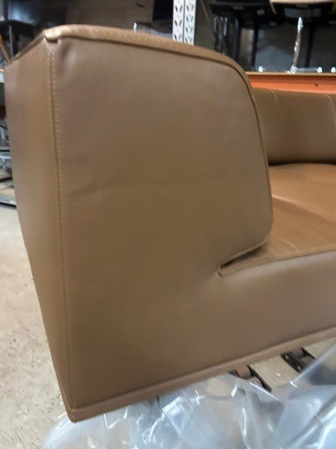 Fredericia Delphi Sofa Model 4511, 3-pers. - Læder Max 91, Nutshell, Børstet Alu Ben