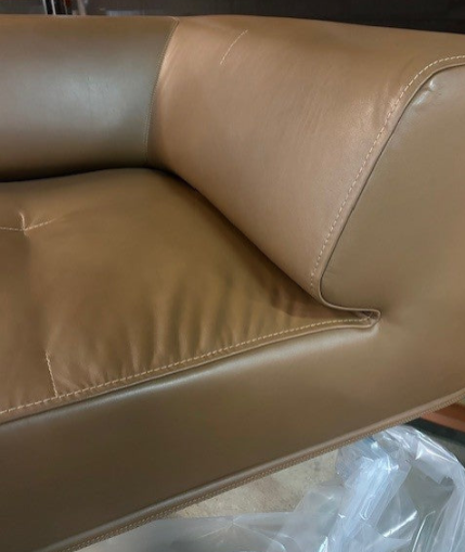 Fredericia Delphi Sofa Model 4511, 3-pers. - Læder Max 91, Nutshell, Børstet Alu Ben