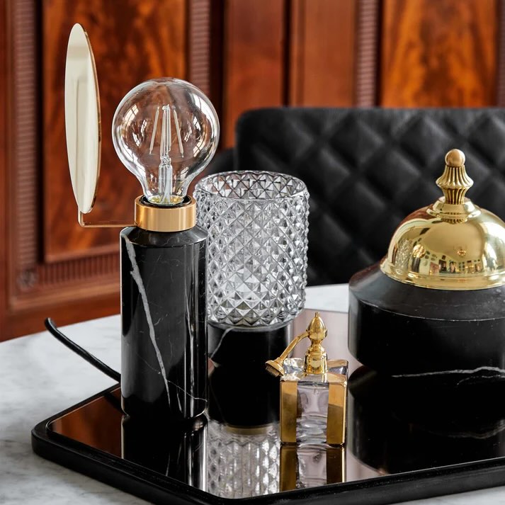 Design By Us Blind spot Bordlampe, Black/Gold