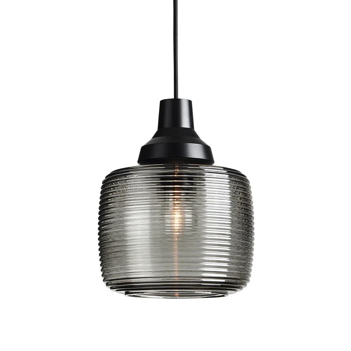 Design By Us New Wave Stripe Pendel, Smoke/Black