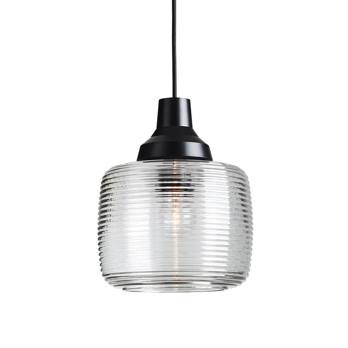 Design By Us New Wave Stripe Pendel, Clear/Black