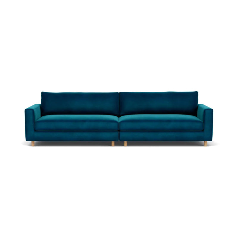 Dylan 4 Personers Sofa - Velour Lux Petro