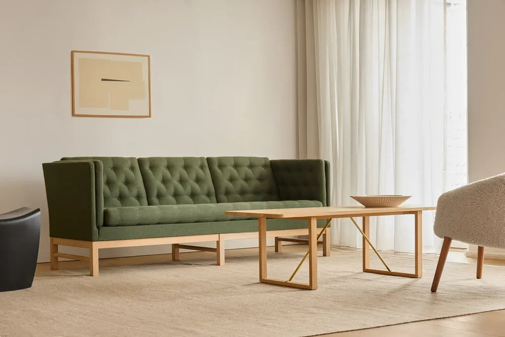 Fredericia EJ315 3 pers. Sofa - Agrarian Polsterung / Walnuss