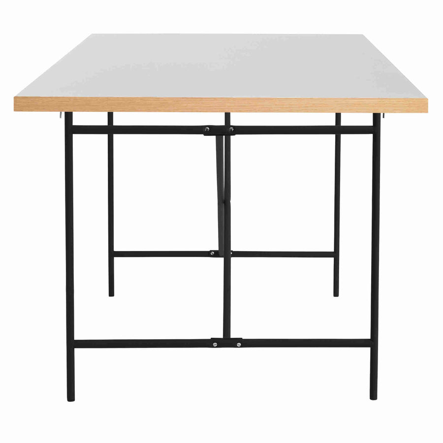 Egon Eiermann Bord, 160x80 cm, Hvid / Sort