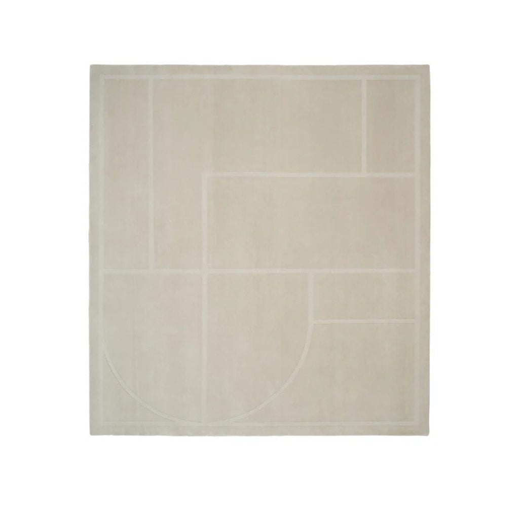 Linie Design Elemental Verse Teppich 200 x 220 cm, Beige – KEEPR