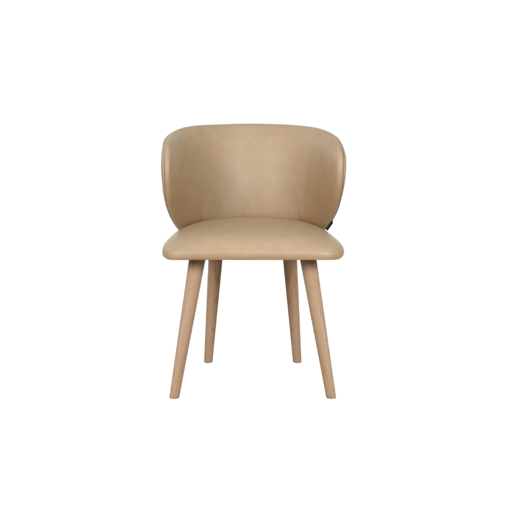 Ellie Spisebordsstol - Leather Soffy Beige