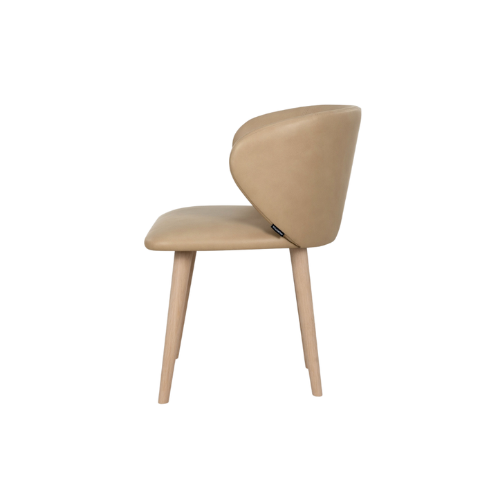 Ellie Spisebordsstol - Leather Soffy Beige