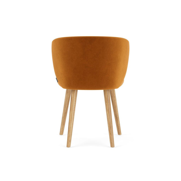 Ellie Spisebordsstol - Velour Matt Amber