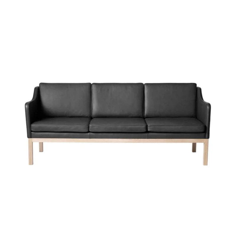 FDB Møbler L43 MK46 Mogens Koch Sofa 3 personers, Sort Læder