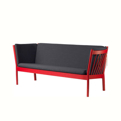 FDB Møbler J149 Sofa 3 personers, Ruby Red/Mørkegrå