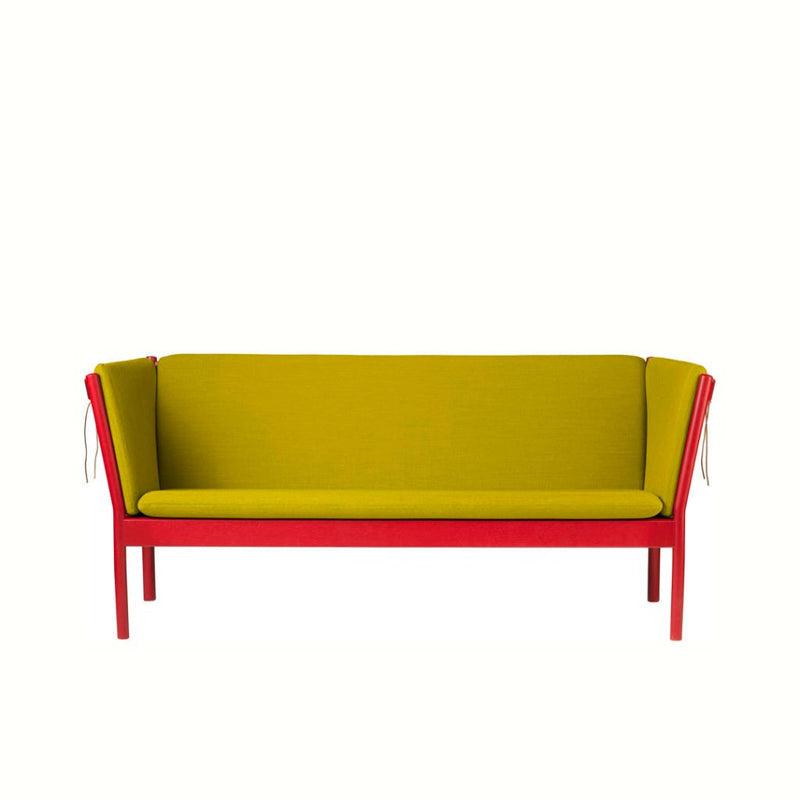 FDB Møbler J149 Sofa 3 personers, Ruby Red/Okkergul