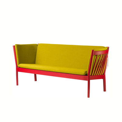 FDB Møbler J149 Sofa 3 personers, Ruby Red/Okkergul