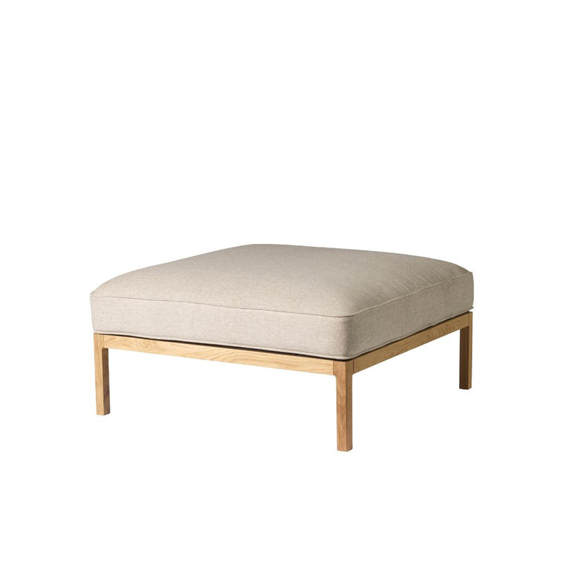 FDB Møbler Sofamodul L37, Puf 90 x 90 cm, Eg/Beige