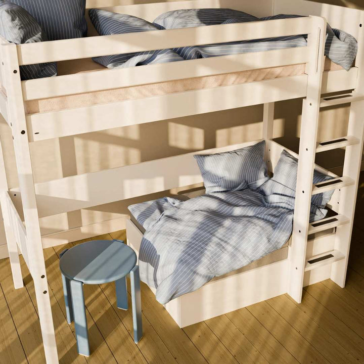 FLEXA Baldur Høj Seng m. Sofa 90x200, Hvid