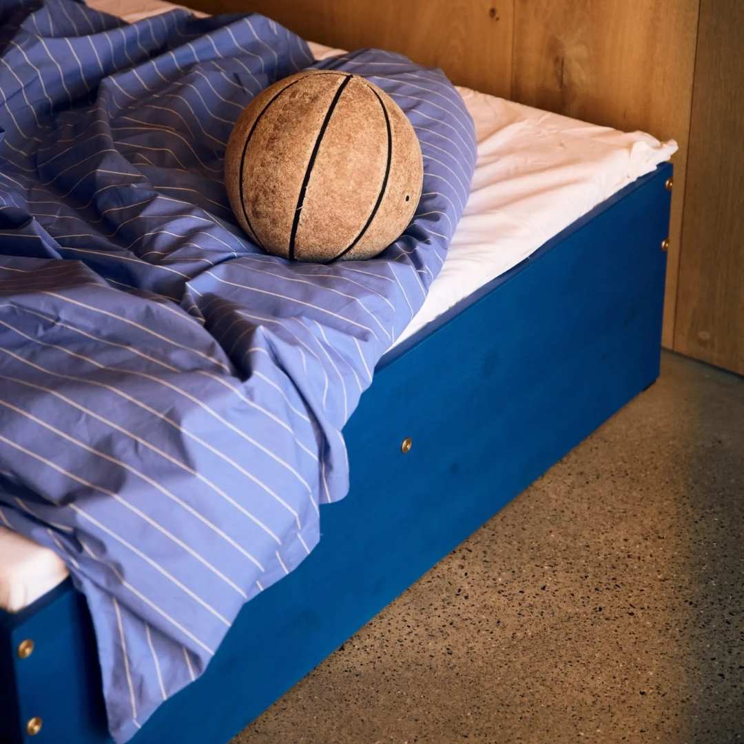 FLEXA Grow Dobbeltseng 120x200, Sapphire Blue Fyrretræ