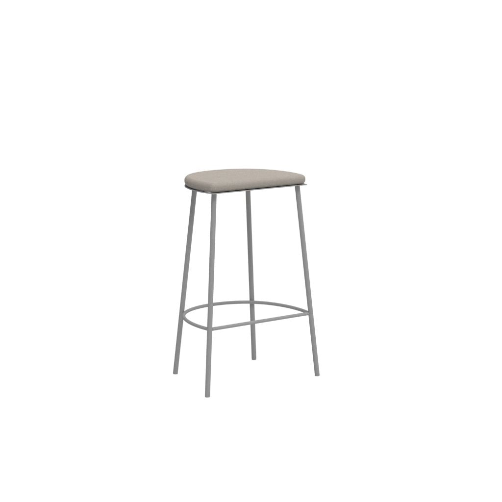 Barhocker H65, Natur Canvas / Grau