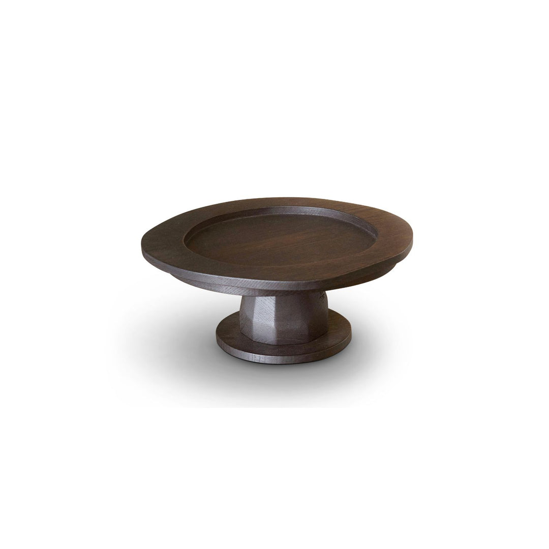 Fora Projects Pedestal Plate, Mørk Røget Eg