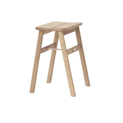 Form & Refine Angle Stool, Eg, White Oiled Oak