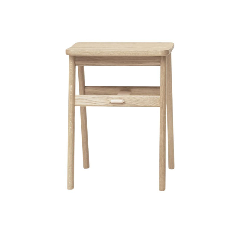 Form & Refine Angle Stool, Eg, White Oiled Oak