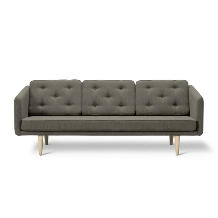 Fredericia Børge Mogensen No. 1 Sofa 3 pers. - Blågrå (Sunniva 773) / Eg