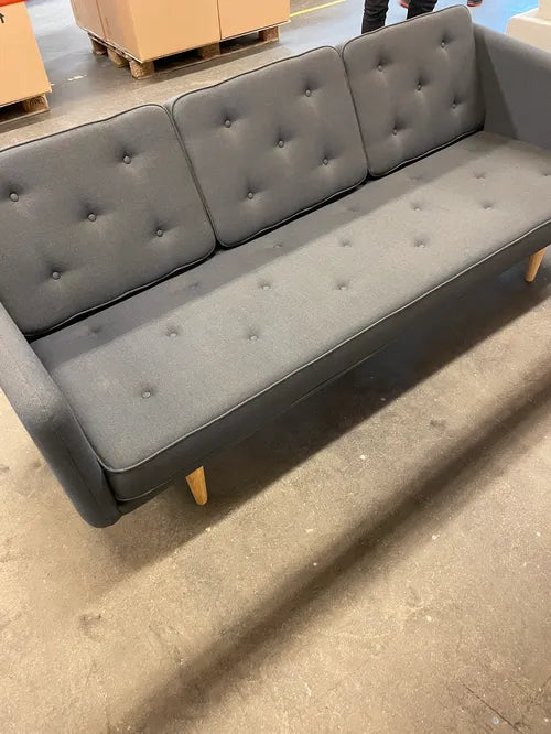 Fredericia Børge Mogensen No. 1 Sofa 3 pers. - Blågrå (Sunniva 773) / Eg