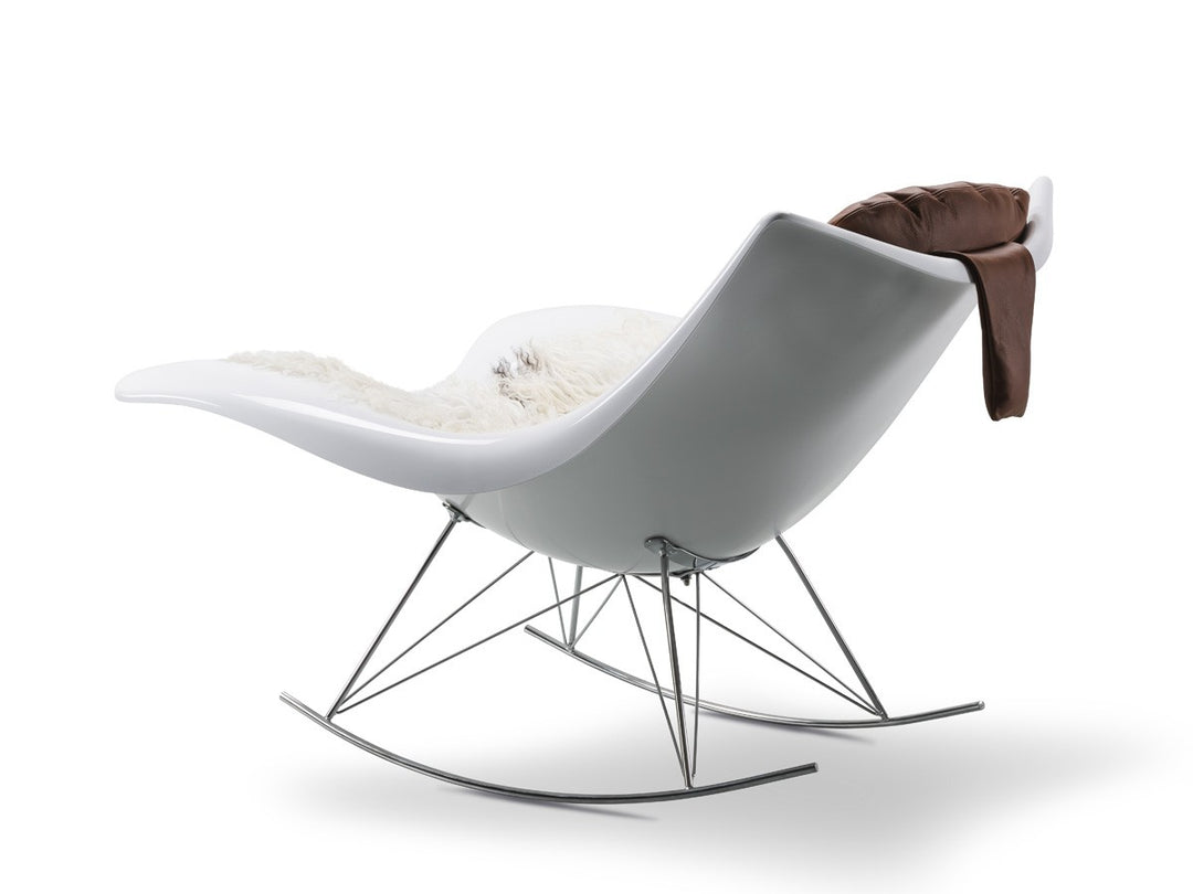 Fredericia Stingray Gyngestol - Hvid / Krom