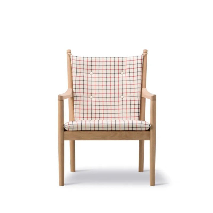 Fredericia Wegner Loungestol 1788 - Lys-ternet polstring / Hvidolieret eg