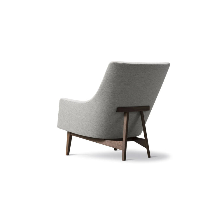 Fredericia A-Chair Lænestol - Rød velour (Gentle 373) / Valnød